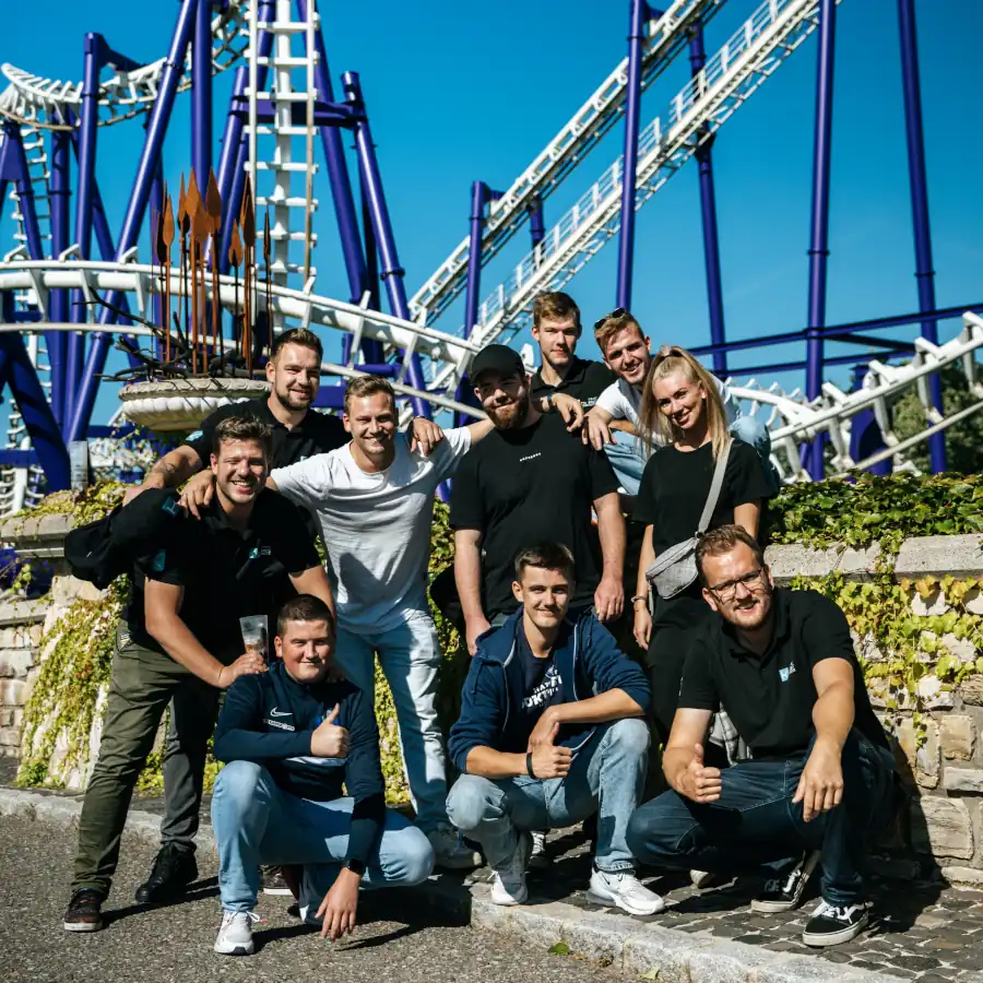 Team-Foto auf der Baustelle